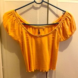 xs me to we pacsun orange crop top.
